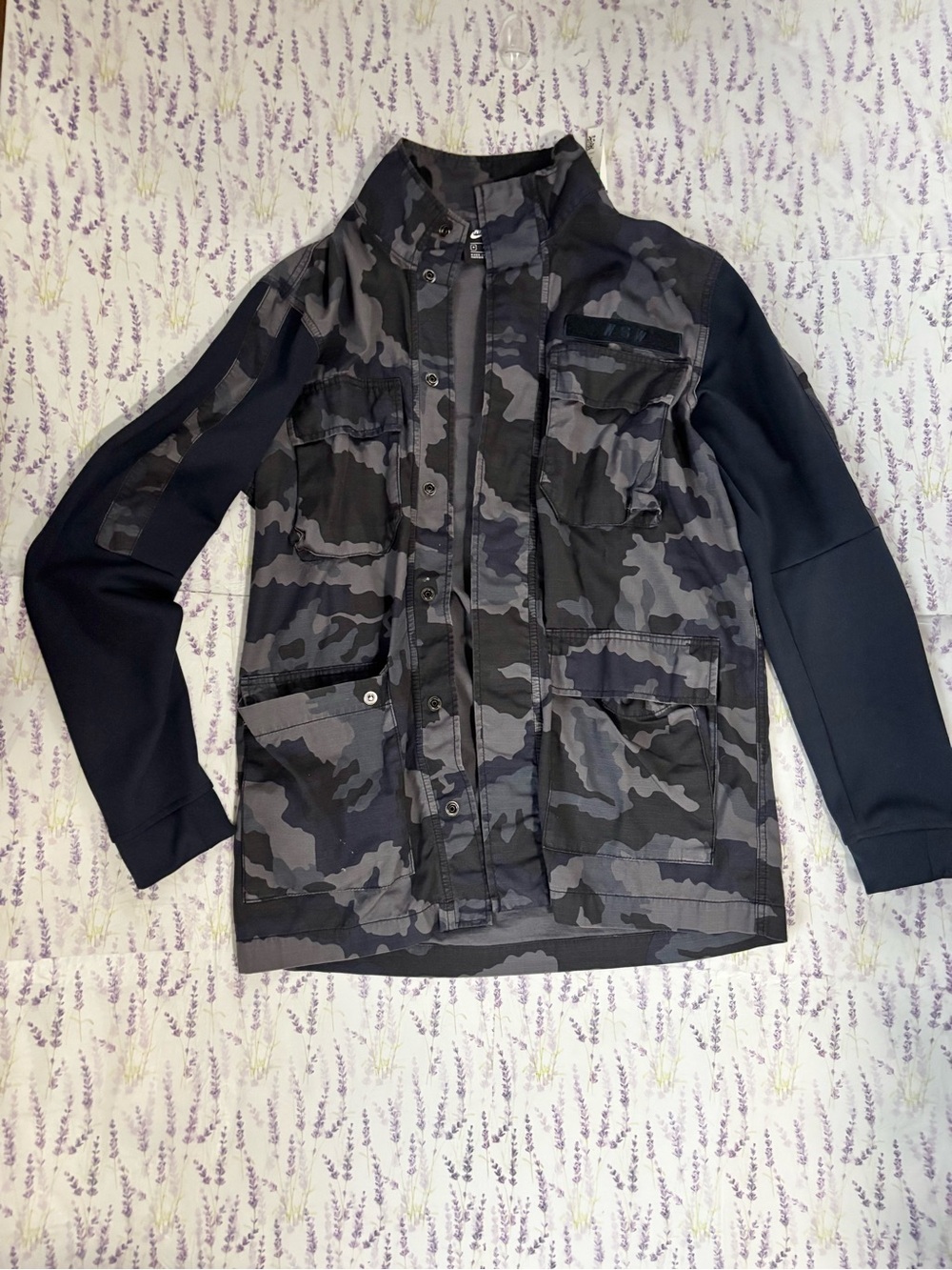 Nike Black & Gray Camo Field Jacket (M)